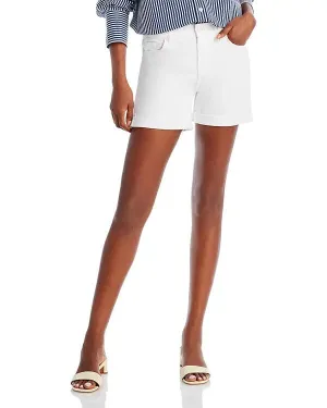 7 For All Mankind Shorts Women's 23 White Denim Cuffed High Rise Zip Fly JDM261