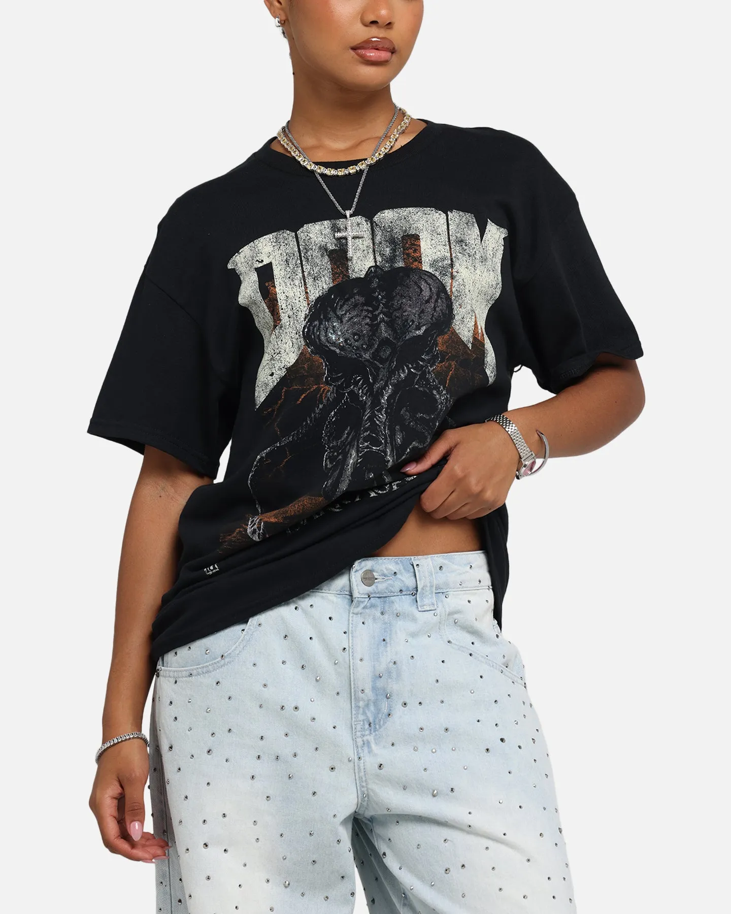 73 Studio X Doom Cacodemon Metal T-Shirt Black
