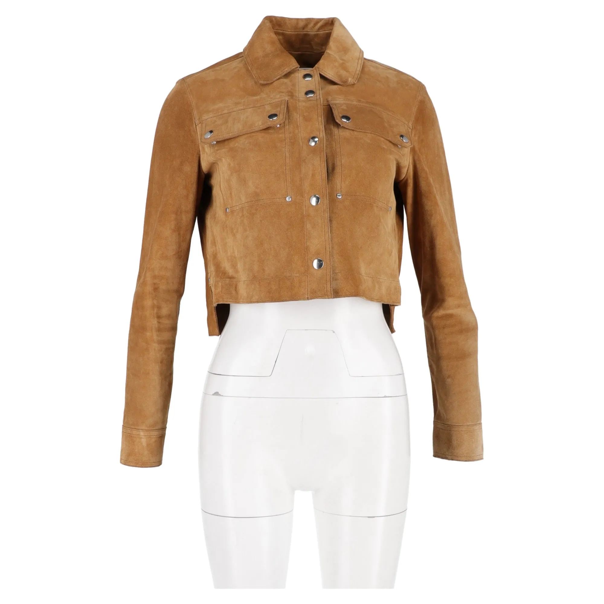 Acne Studios Cropped Jacket in Brown Suede
