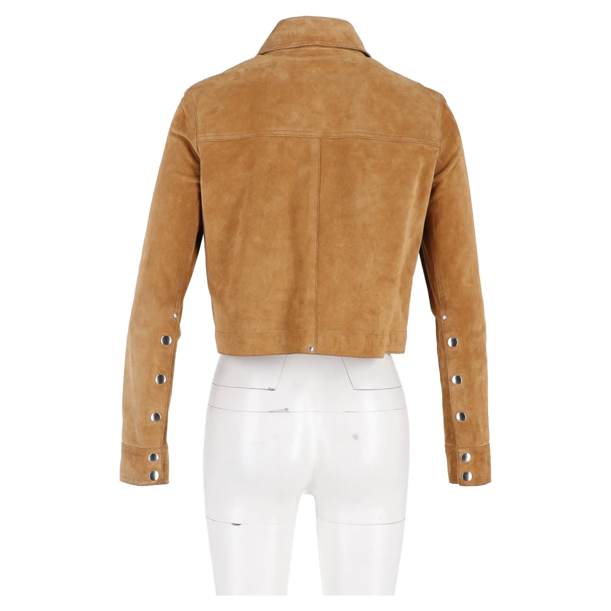 Acne Studios Cropped Jacket in Brown Suede