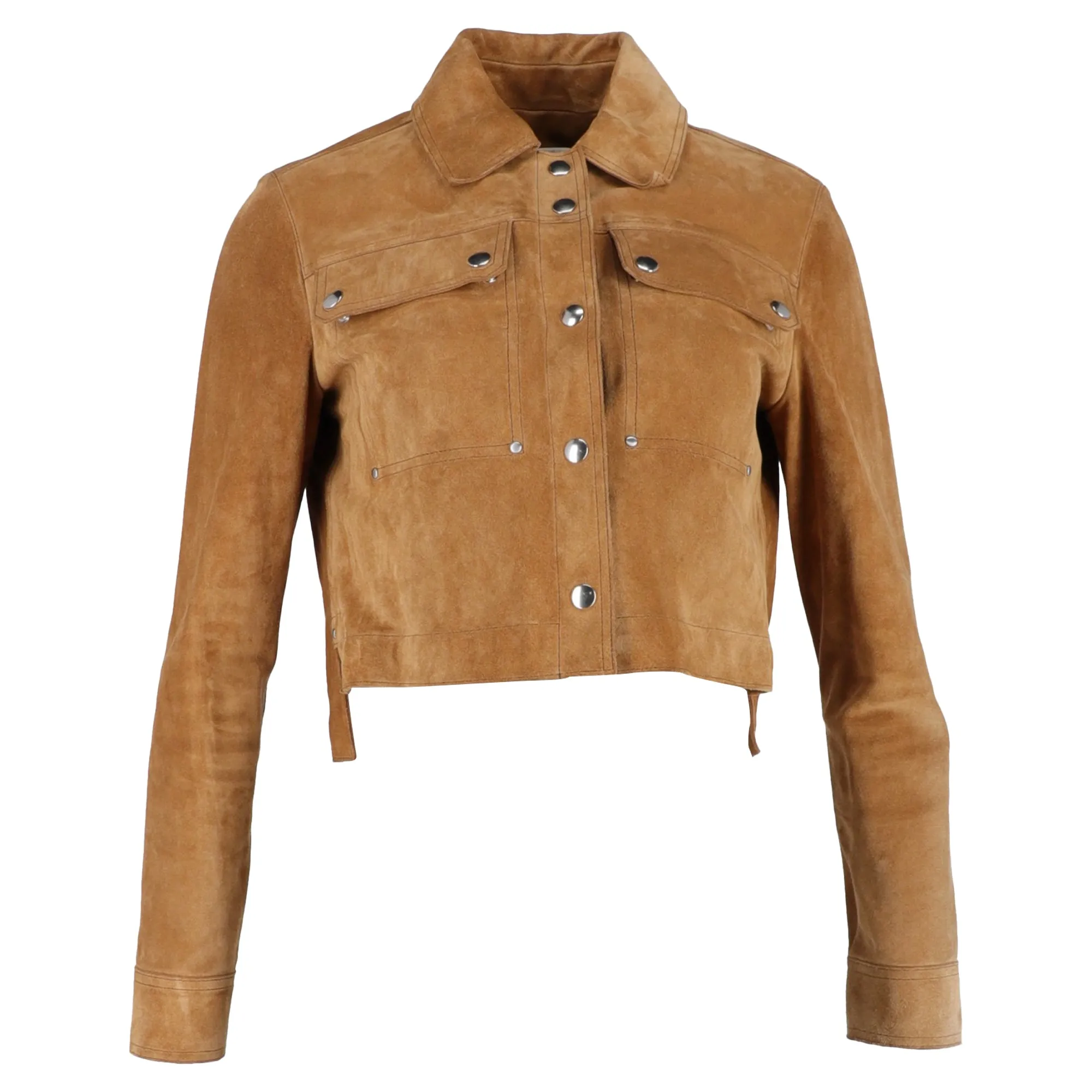 Acne Studios Cropped Jacket in Brown Suede
