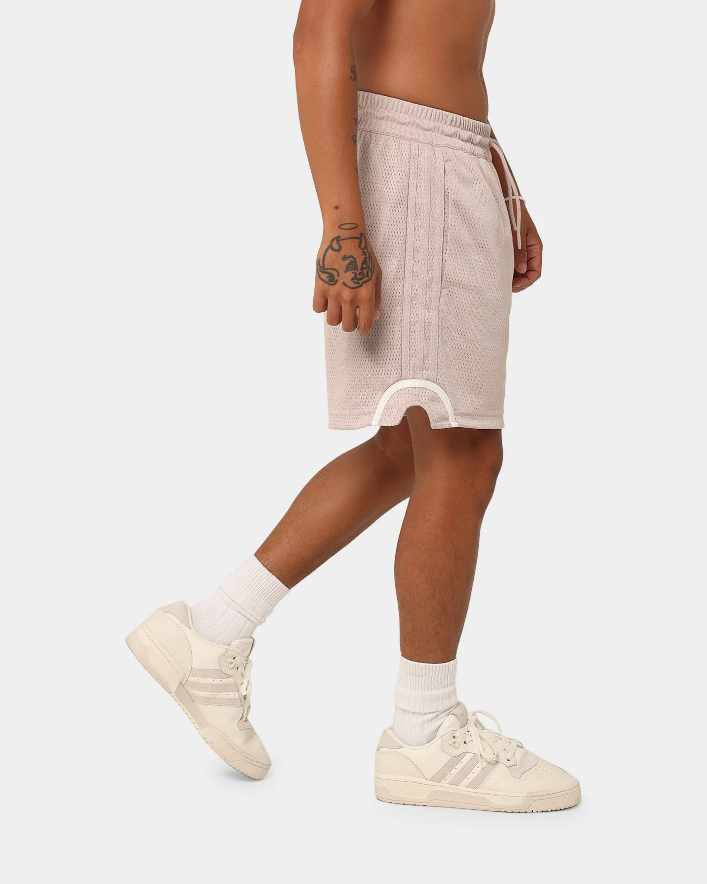 Adidas Basketball Mesh Shorts Wonder Taupe/Off White