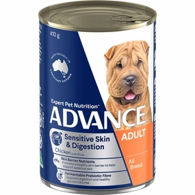 Advance Dog Food Can Adult Sensitive Chicken with Rice