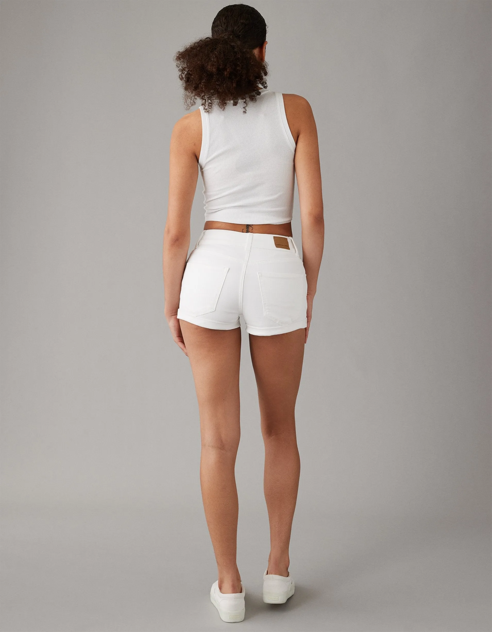 AE Next Level Curvy High-Waisted Denim Short Short