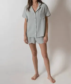 Alaia Short Pajama Set In Sage