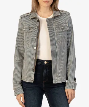 Amanda Stripe Jacket In Comfortable