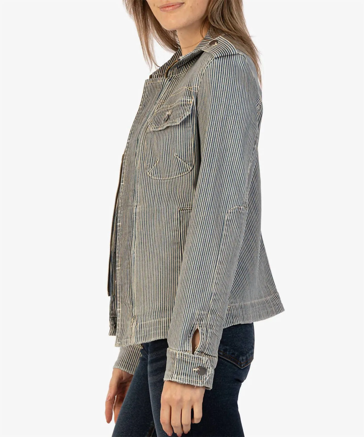 Amanda Stripe Jacket In Comfortable