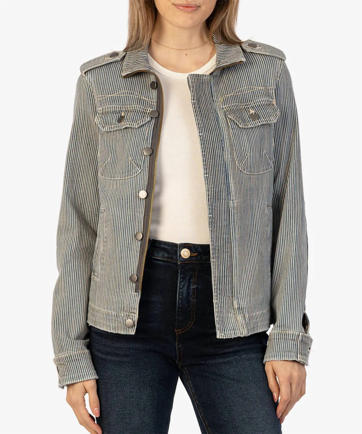 Amanda Stripe Jacket In Comfortable