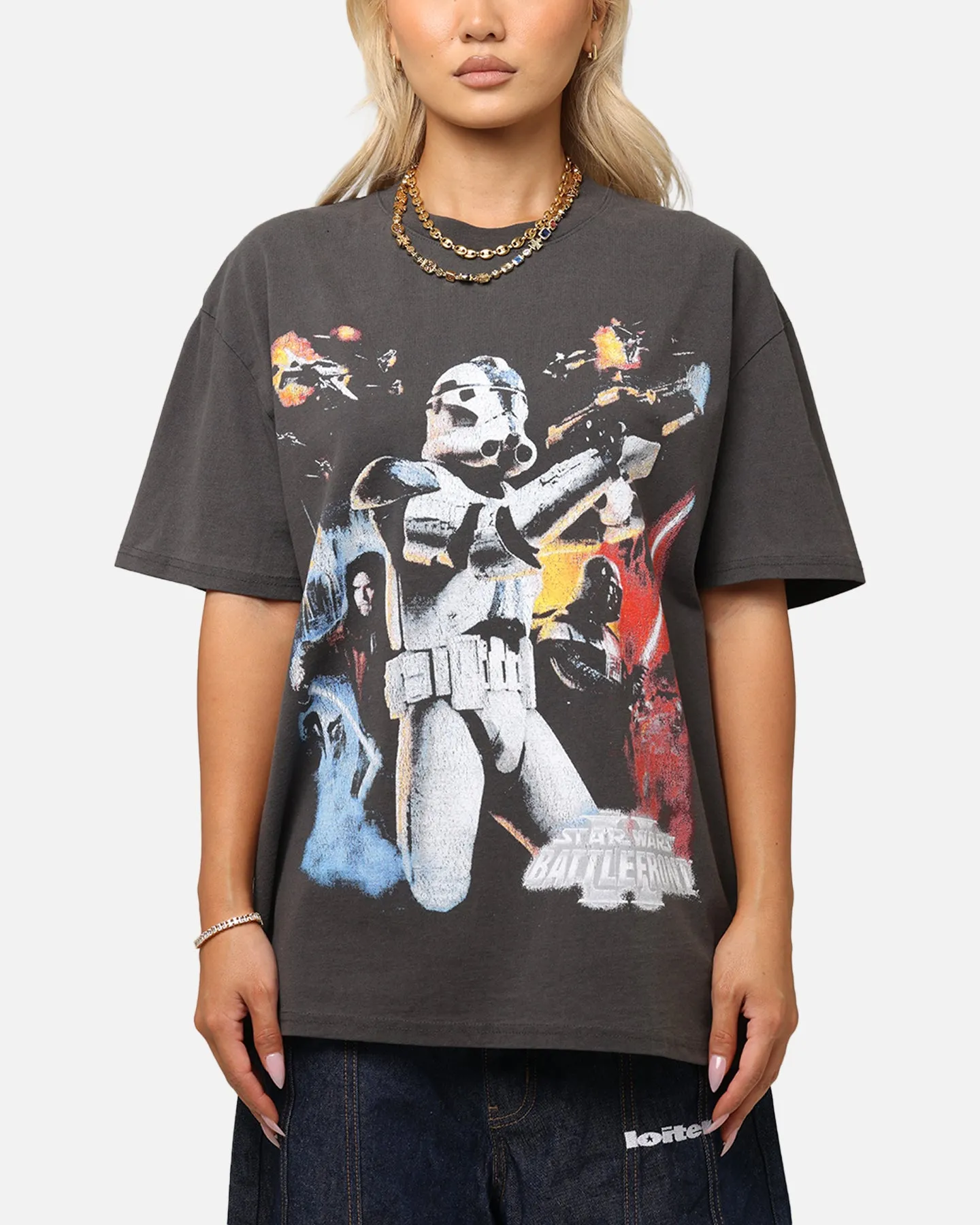 American Thrift Star Wars Battlefront 2 Heavy T-Shirt Black Wash
