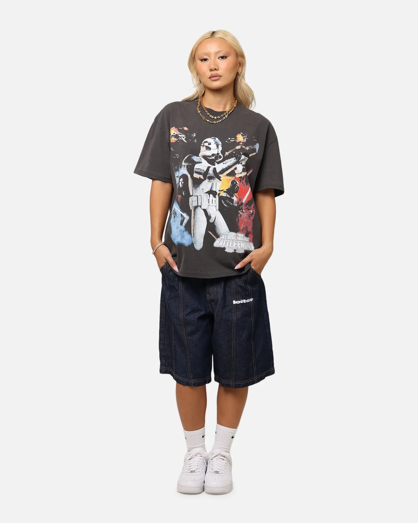 American Thrift Star Wars Battlefront 2 Heavy T-Shirt Black Wash