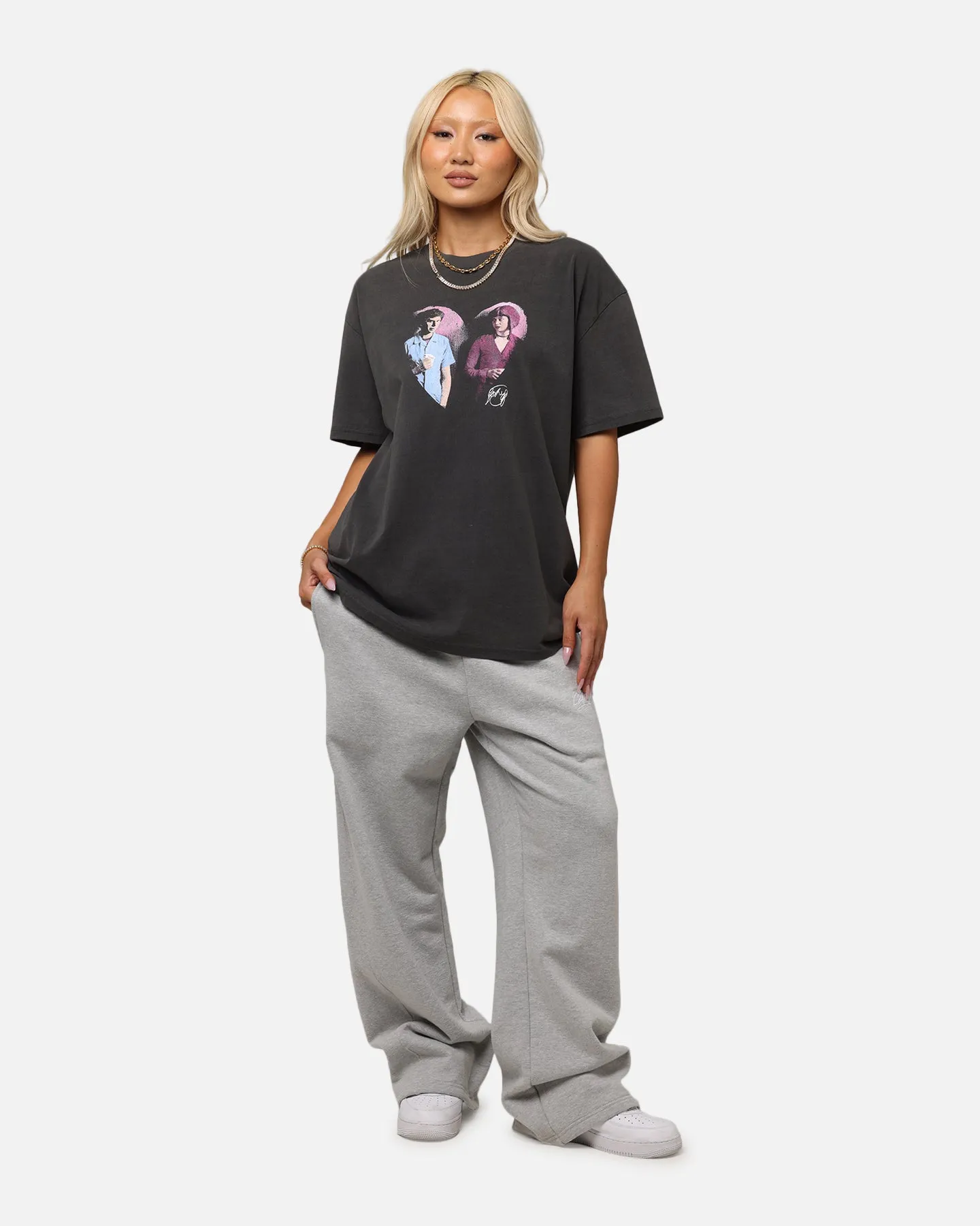 American Thrift X Scott Pilgrim Ramona & Scott Heavy T-Shirt Black Wash