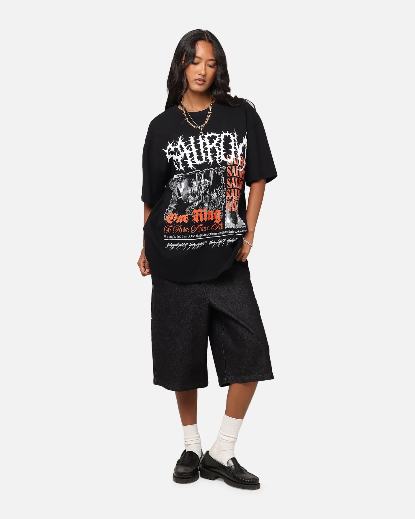 American Thrift X The Lord Of The Rings Sauron Heavy T-Shirt Black