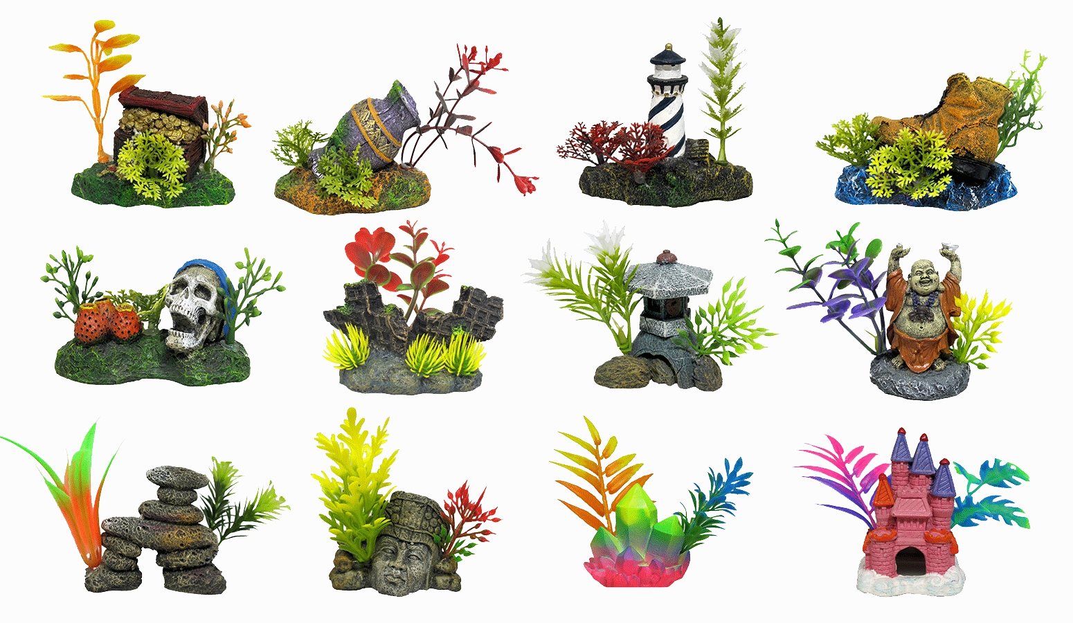 Aquamate - Betta Ornaments with Plants