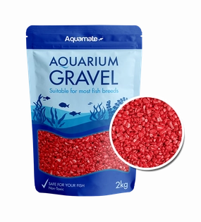 Aquamate - Coloured Gravel 2kg (Red)