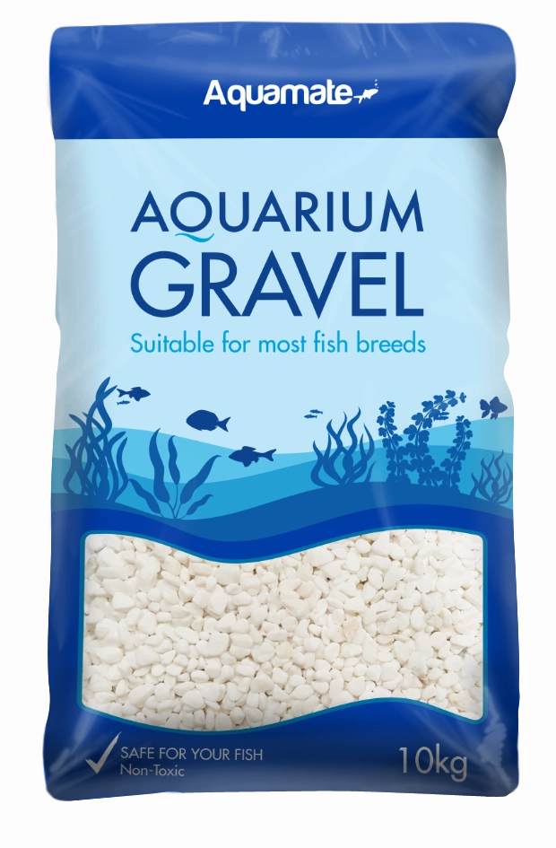 Aquamate - Natural Gravel 10kg (Snow White)