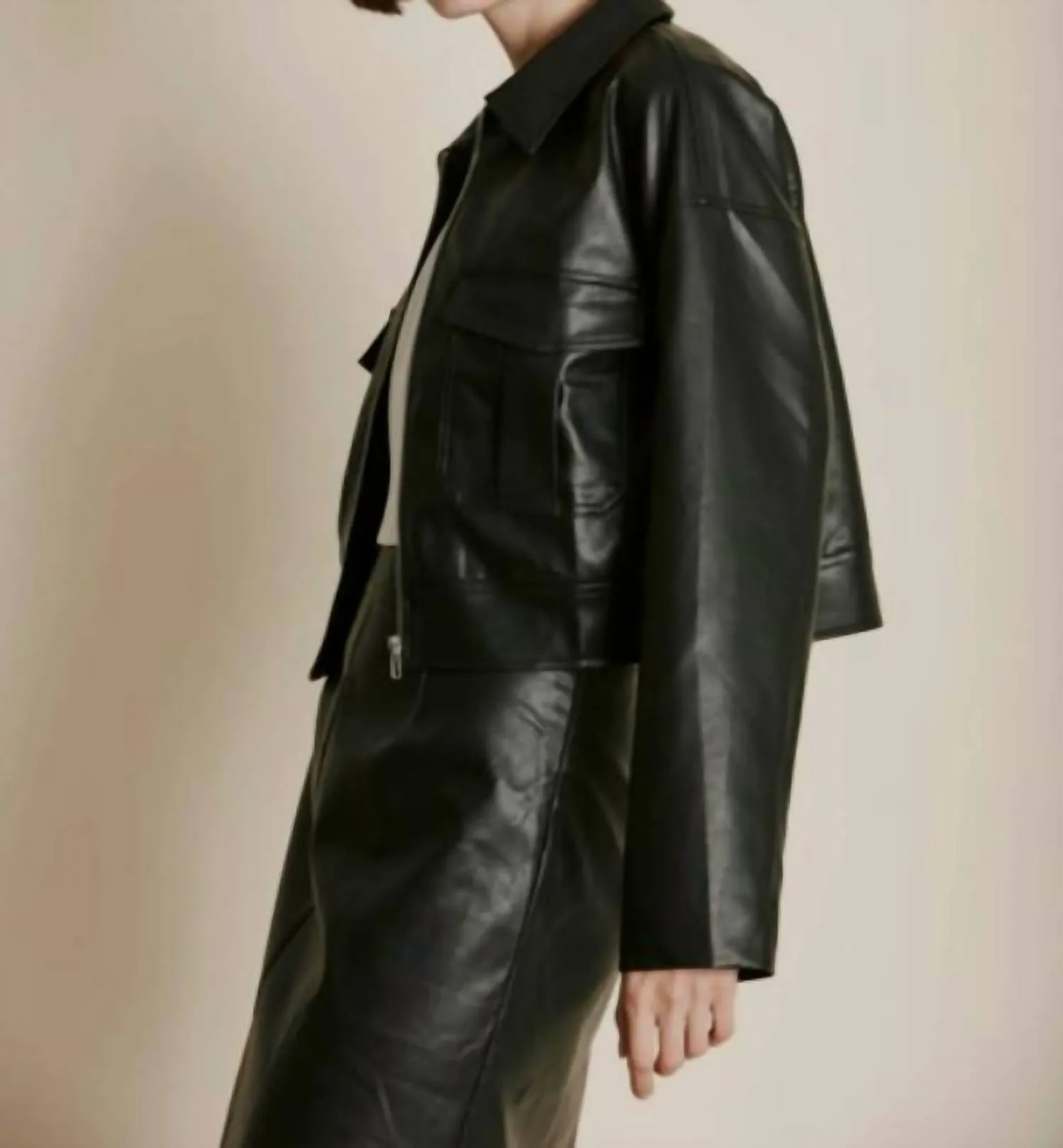 Arkwright Vegan Leather Jacket In Black