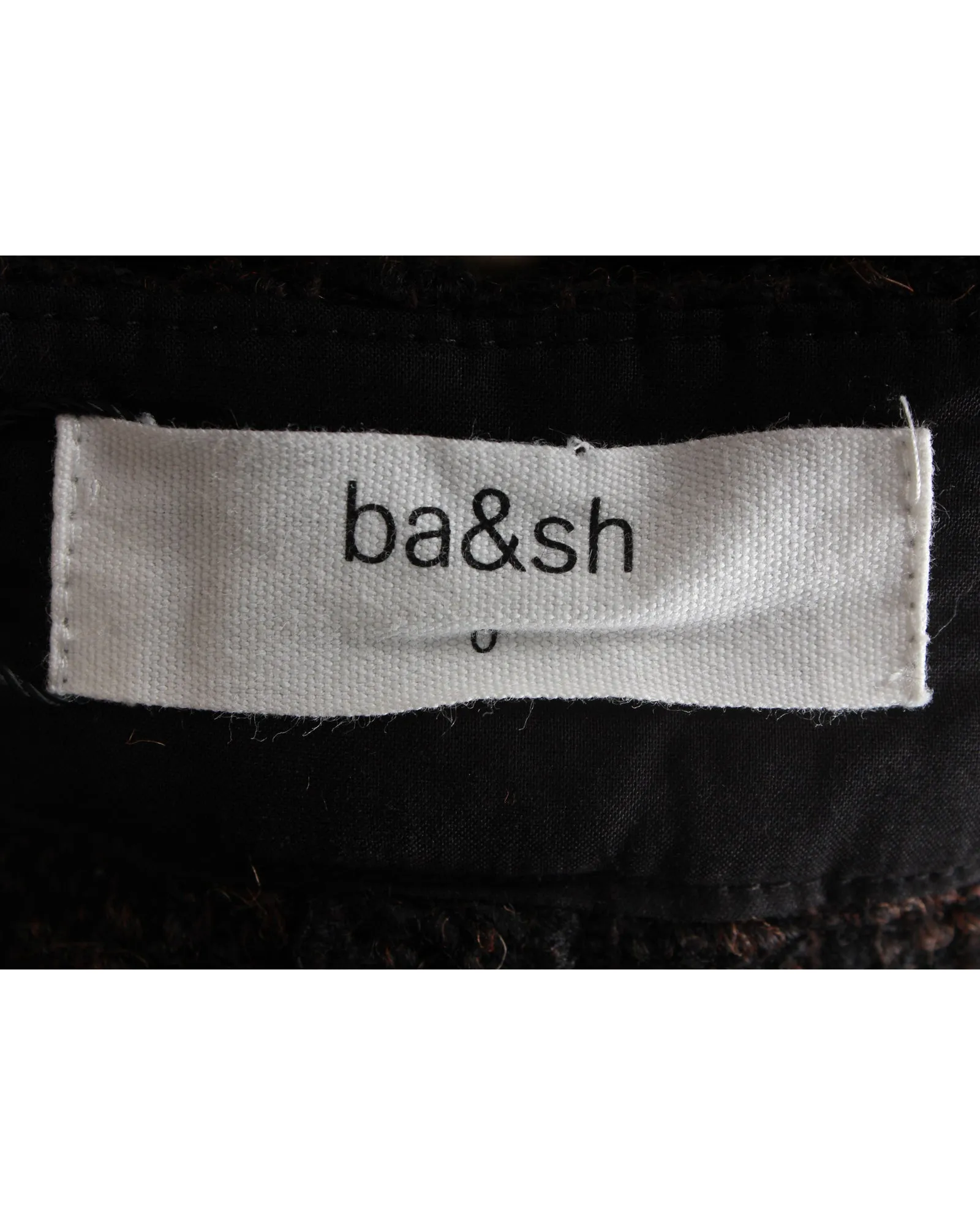 Ba&sh High-Waisted Shorts in Black Wool