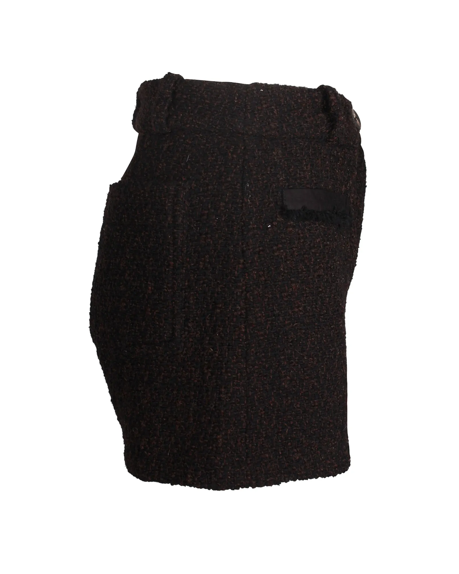 Ba&sh High-Waisted Shorts in Black Wool