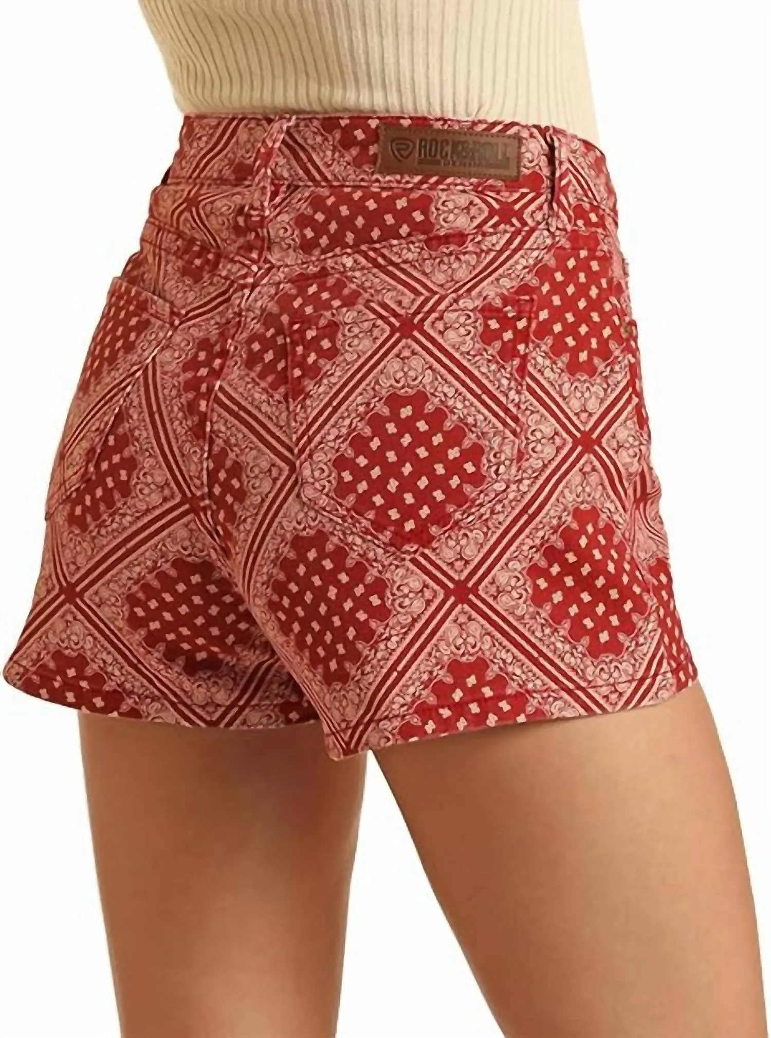Bandana Shorts In Red/white