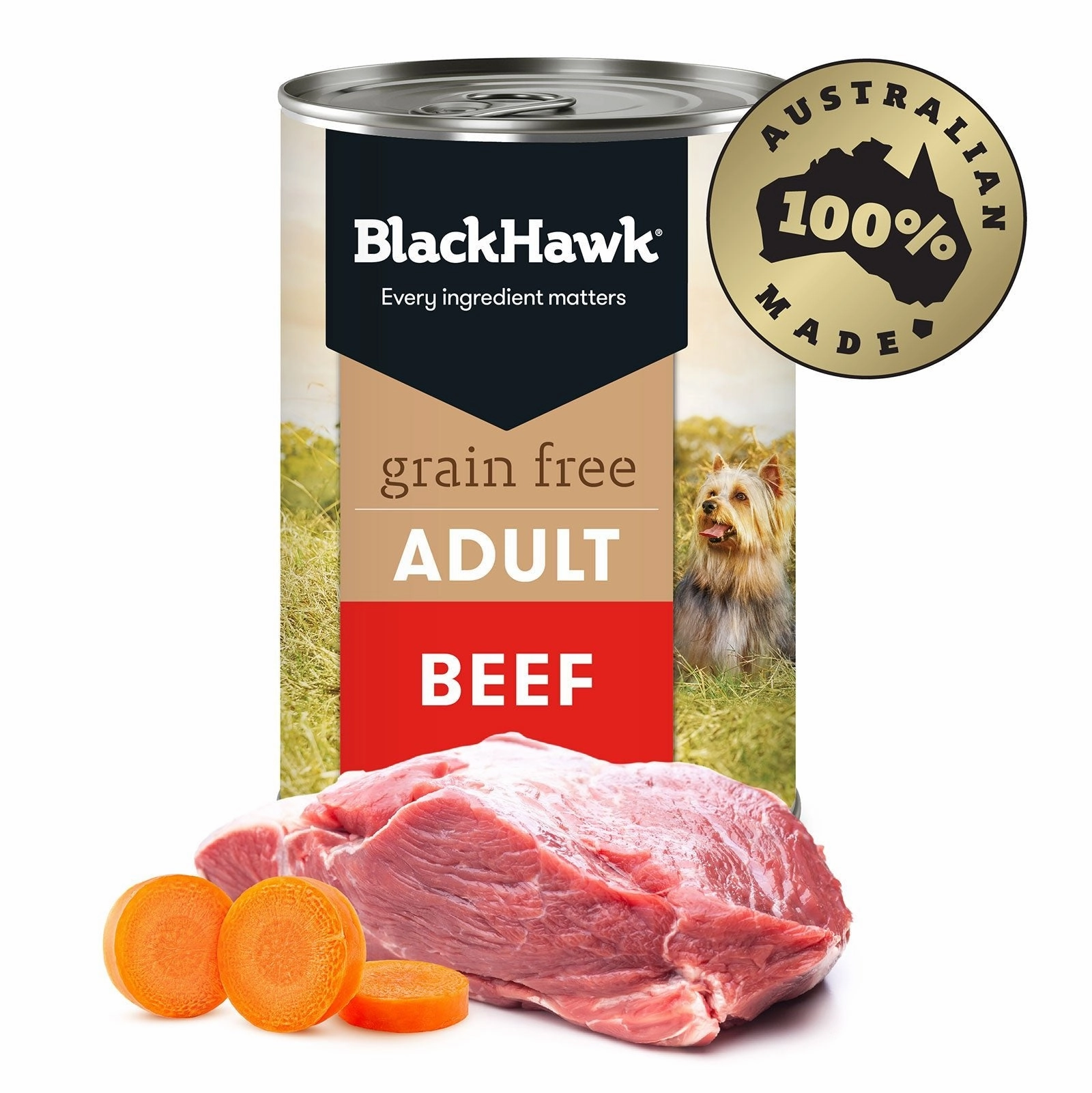 Black Hawk Grain Free Dog Food Can Beef