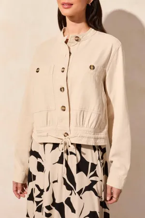 Button-Front Jacket In French Oak