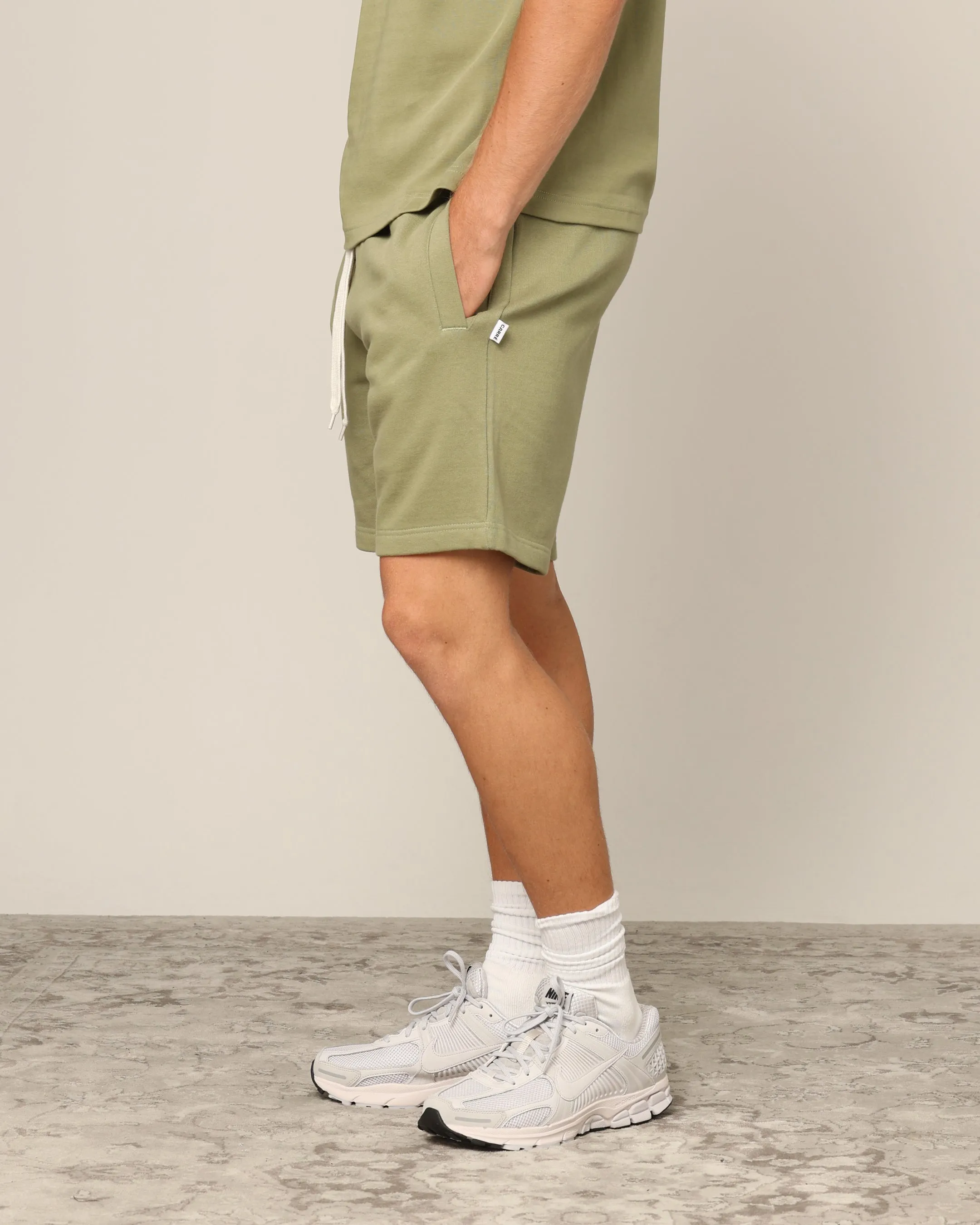 Carr Blanc Classic Sweat Shorts Military