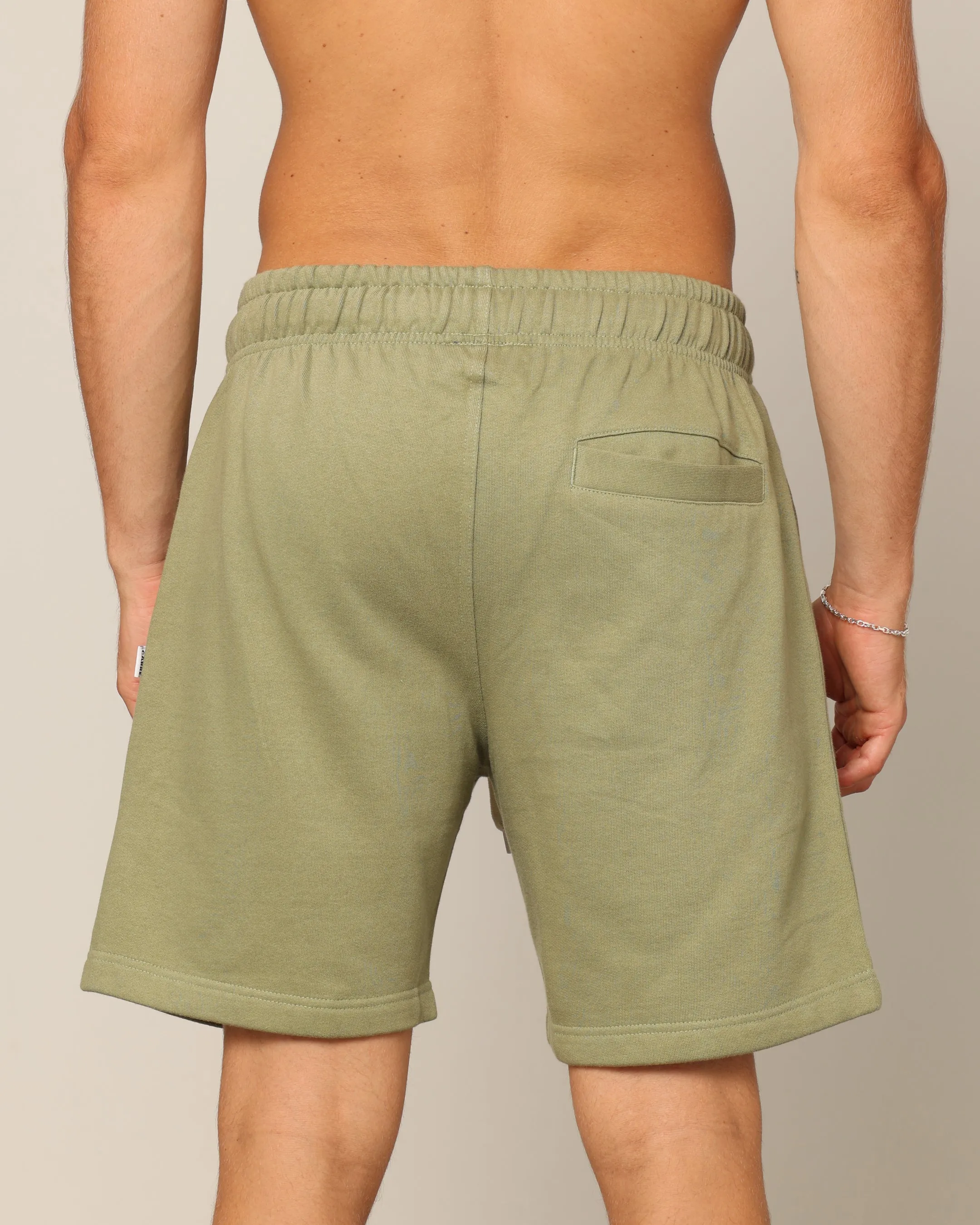 Carr Blanc Classic Sweat Shorts Military