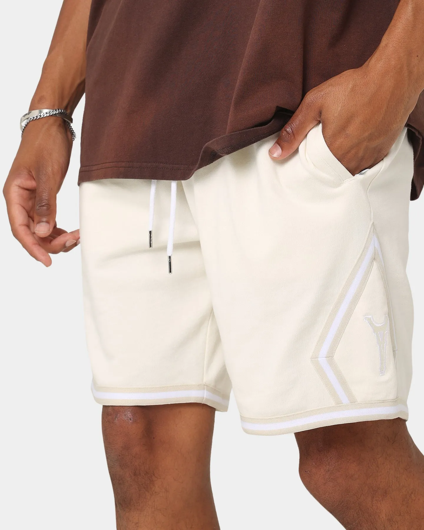 Carr Champs Fleece Ball Shorts Off White