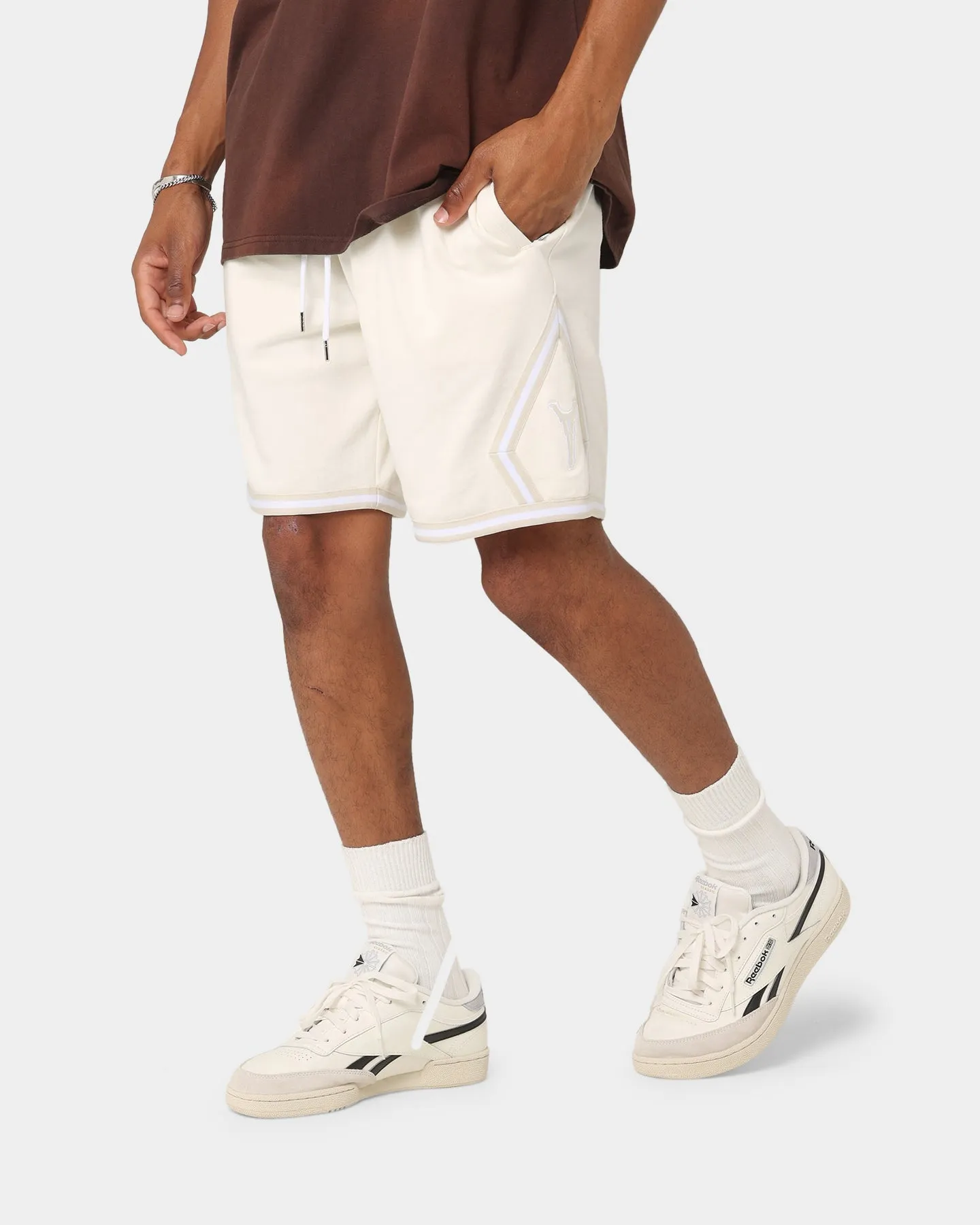 Carr Champs Fleece Ball Shorts Off White