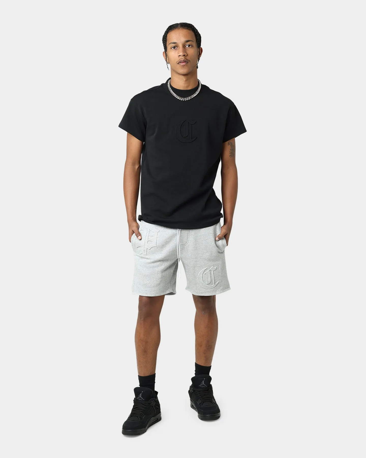 Carr CP Sweat Shorts Grey Marle