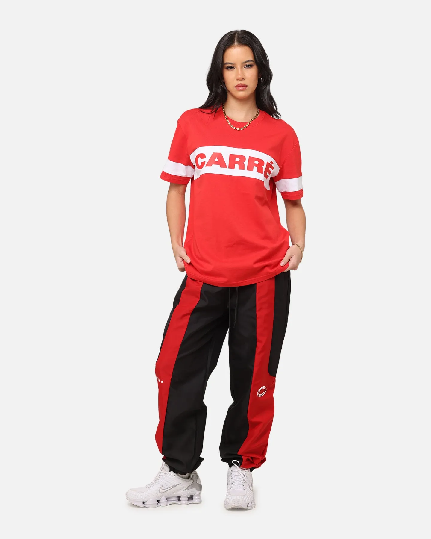 Carre Bars T-Shirt Red/White