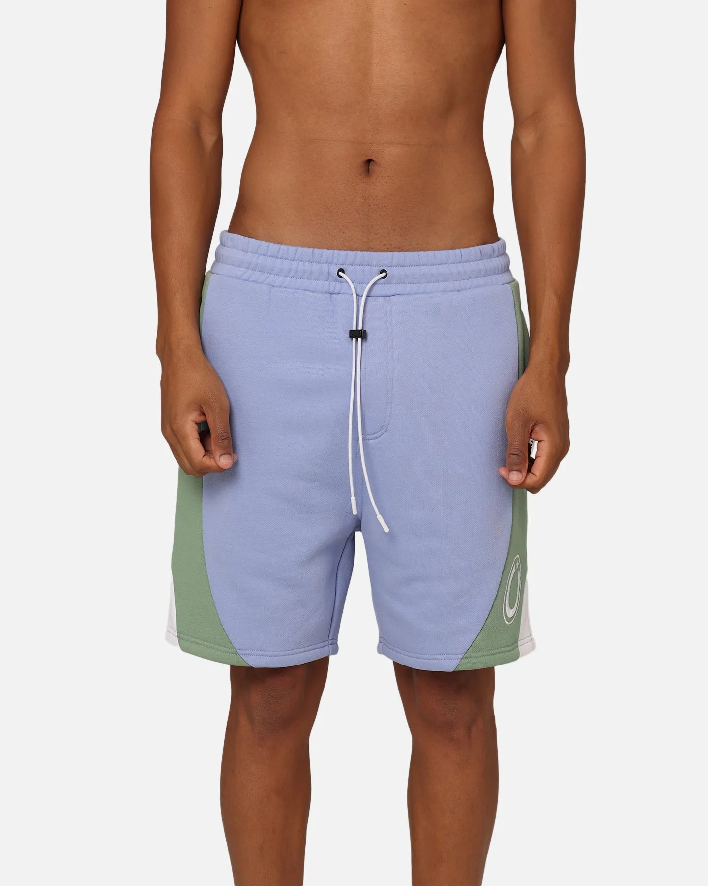 Carre C Star Panelled Shorts Pale Blue