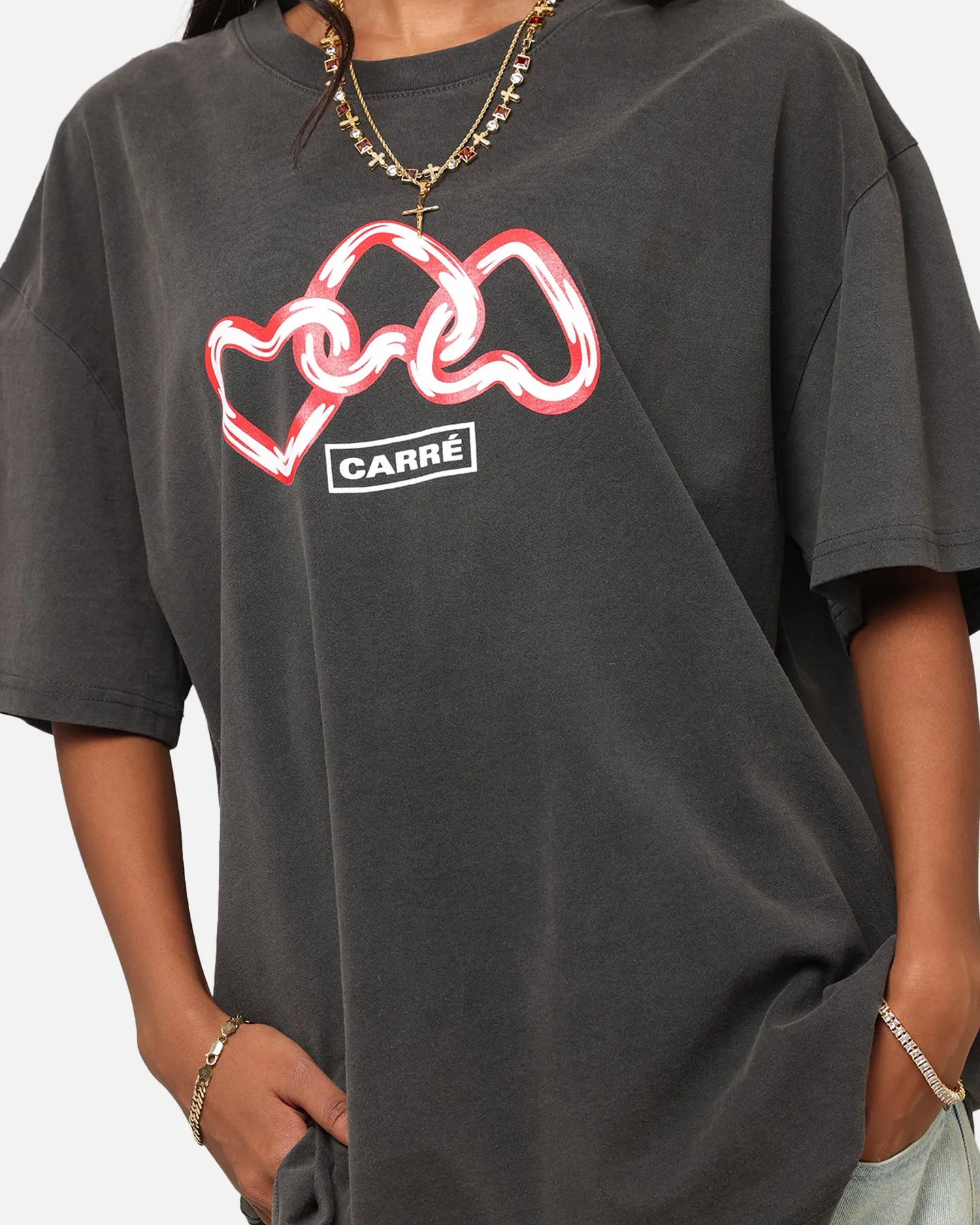 Carre Link T-Shirt Black Wash