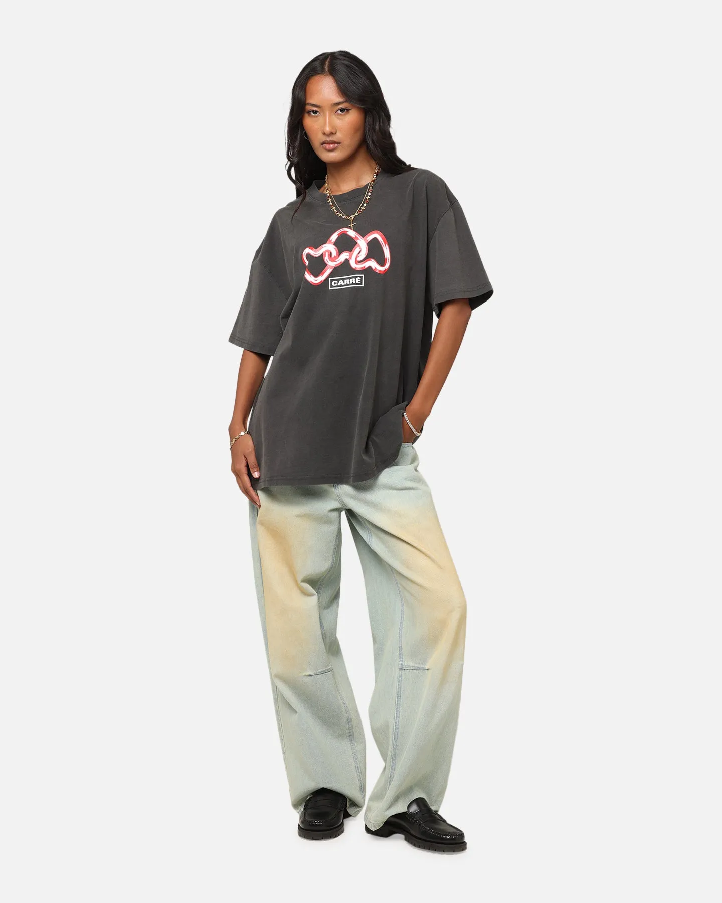 Carre Link T-Shirt Black Wash