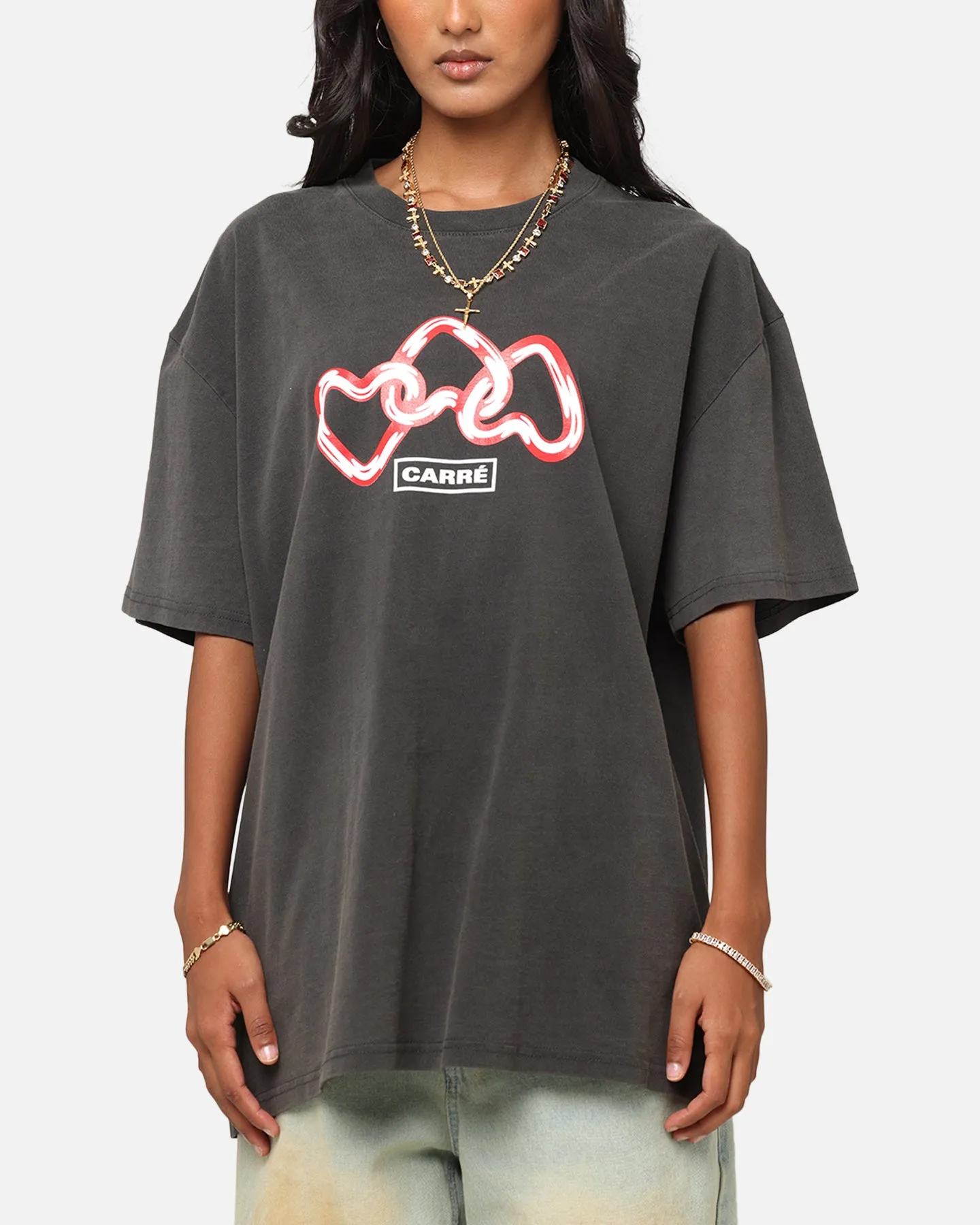 Carre Link T-Shirt Black Wash