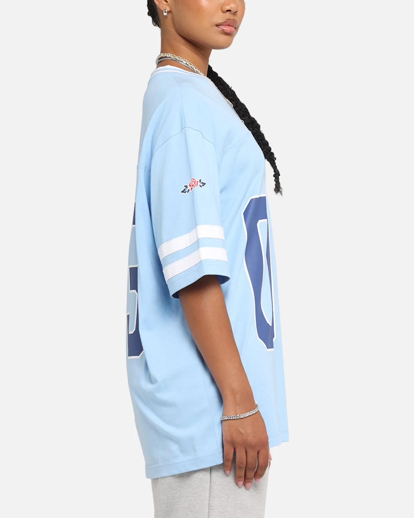 Carre Rose Football T-Shirt Light Blue