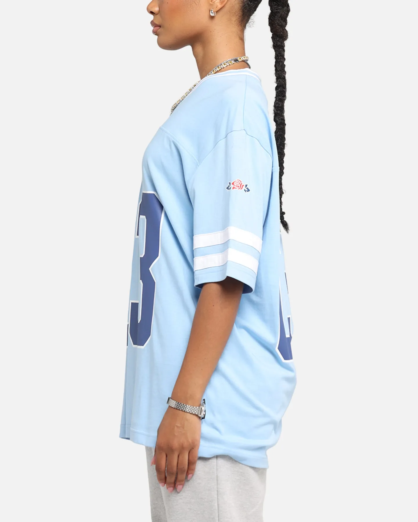 Carre Rose Football T-Shirt Light Blue