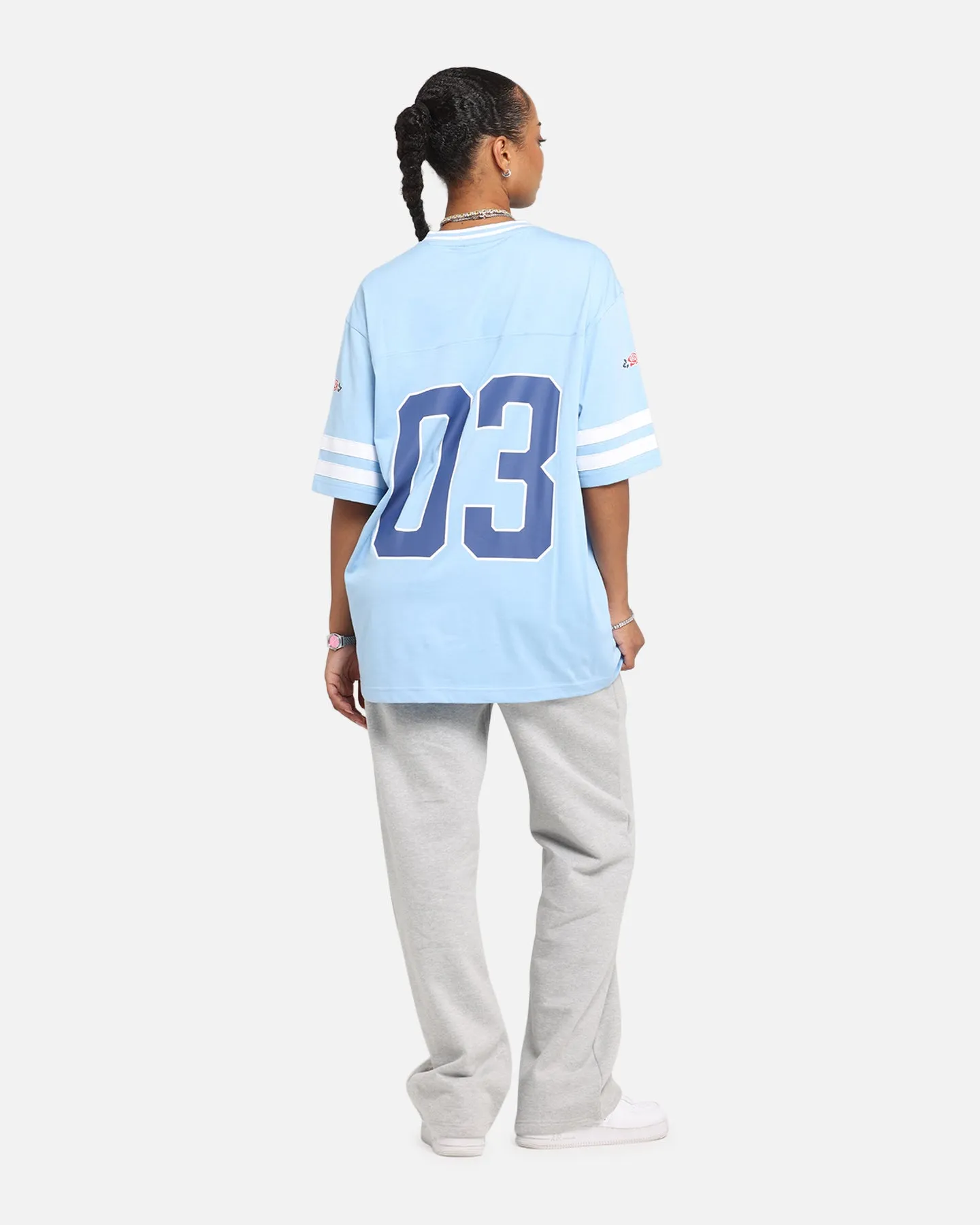 Carre Rose Football T-Shirt Light Blue