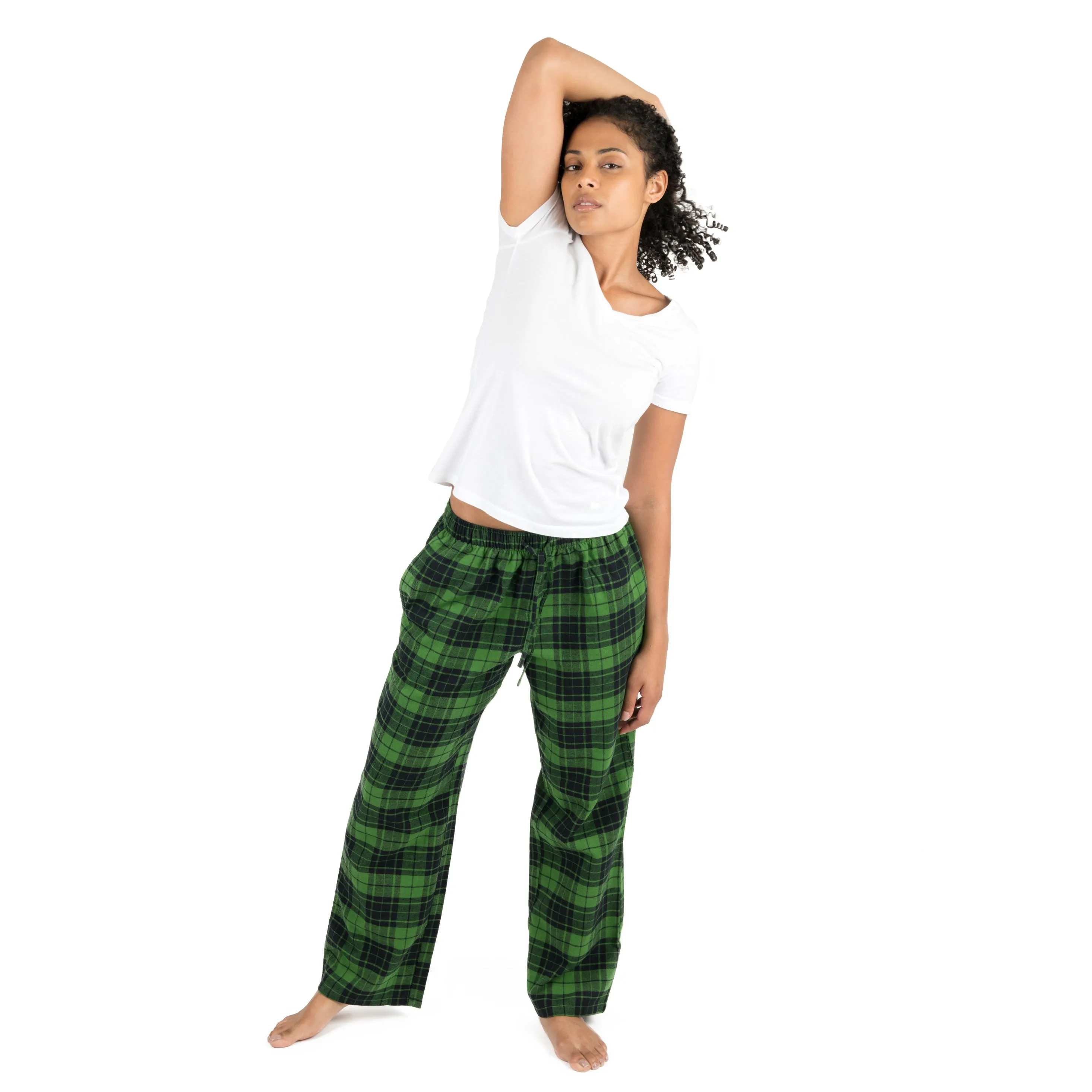 Christmas Womens Flannel Pajama Pants Plaid