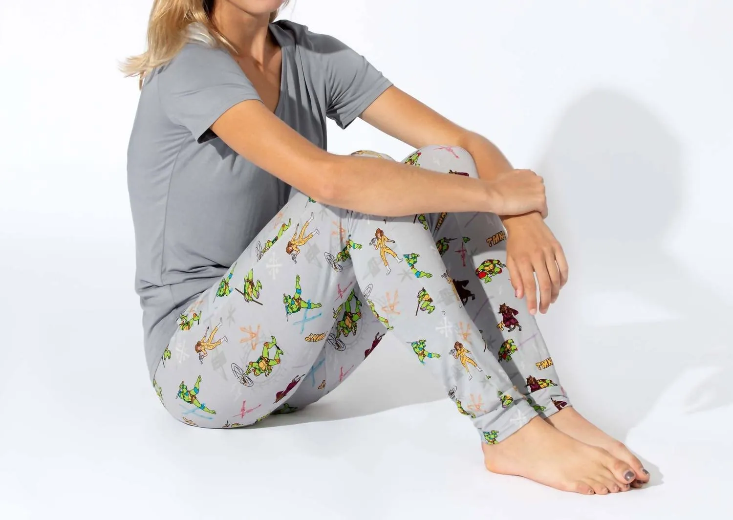 Classic Bamboo Pajama Set In Teenage Mutant Ninja Turtles Retro