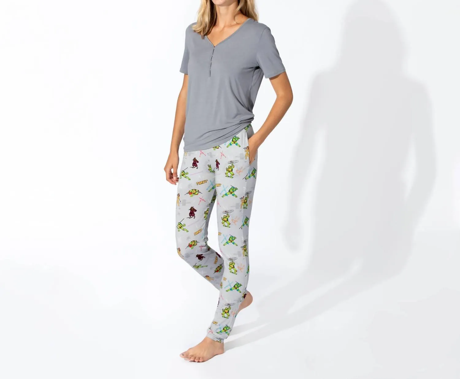 Classic Bamboo Pajama Set In Teenage Mutant Ninja Turtles Retro