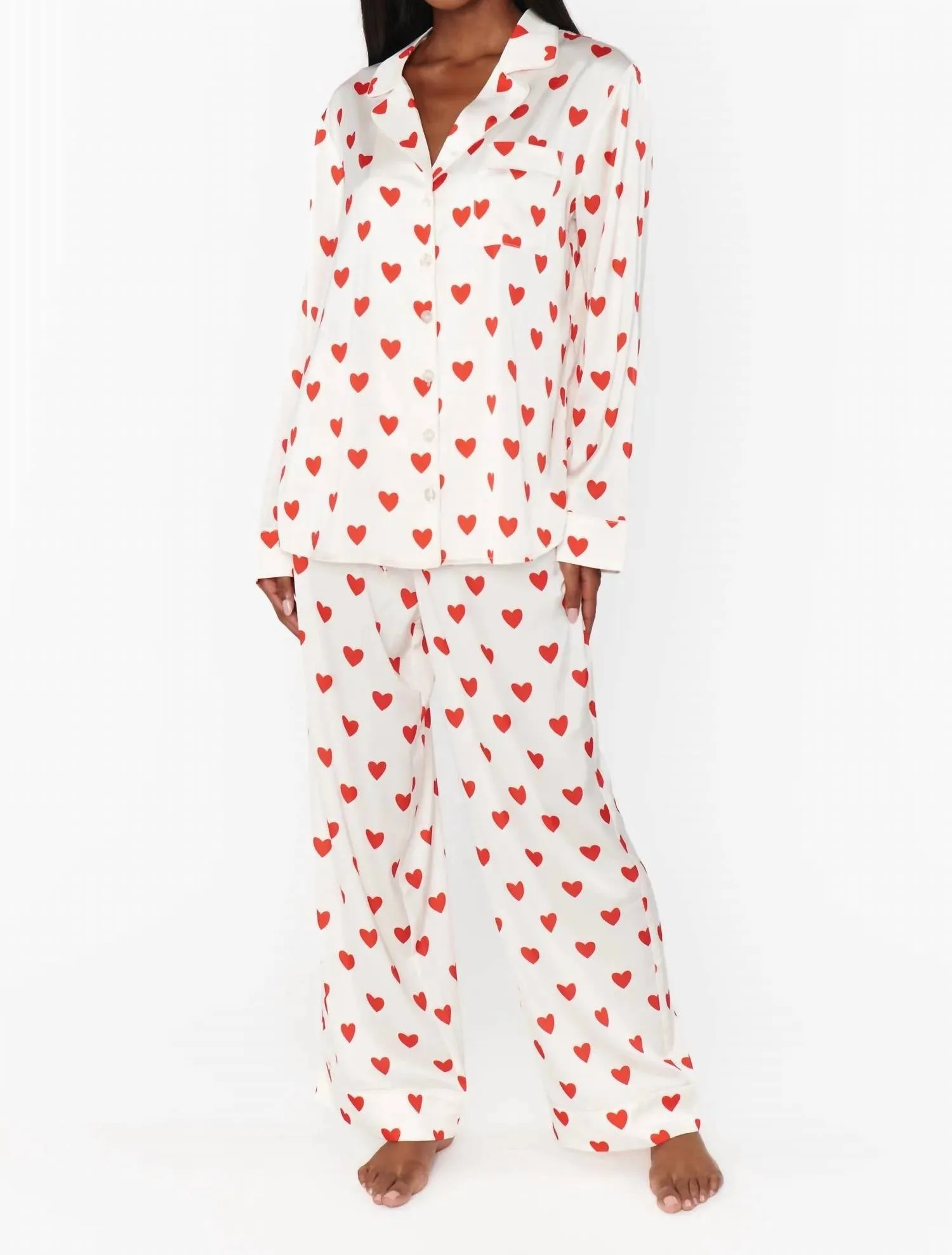 Classic Pj Set In Queen Of Hearts