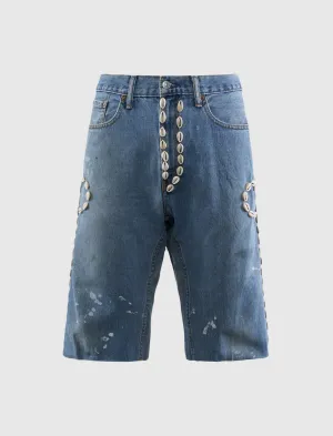 COWRIE SHELL DENIM SHORT