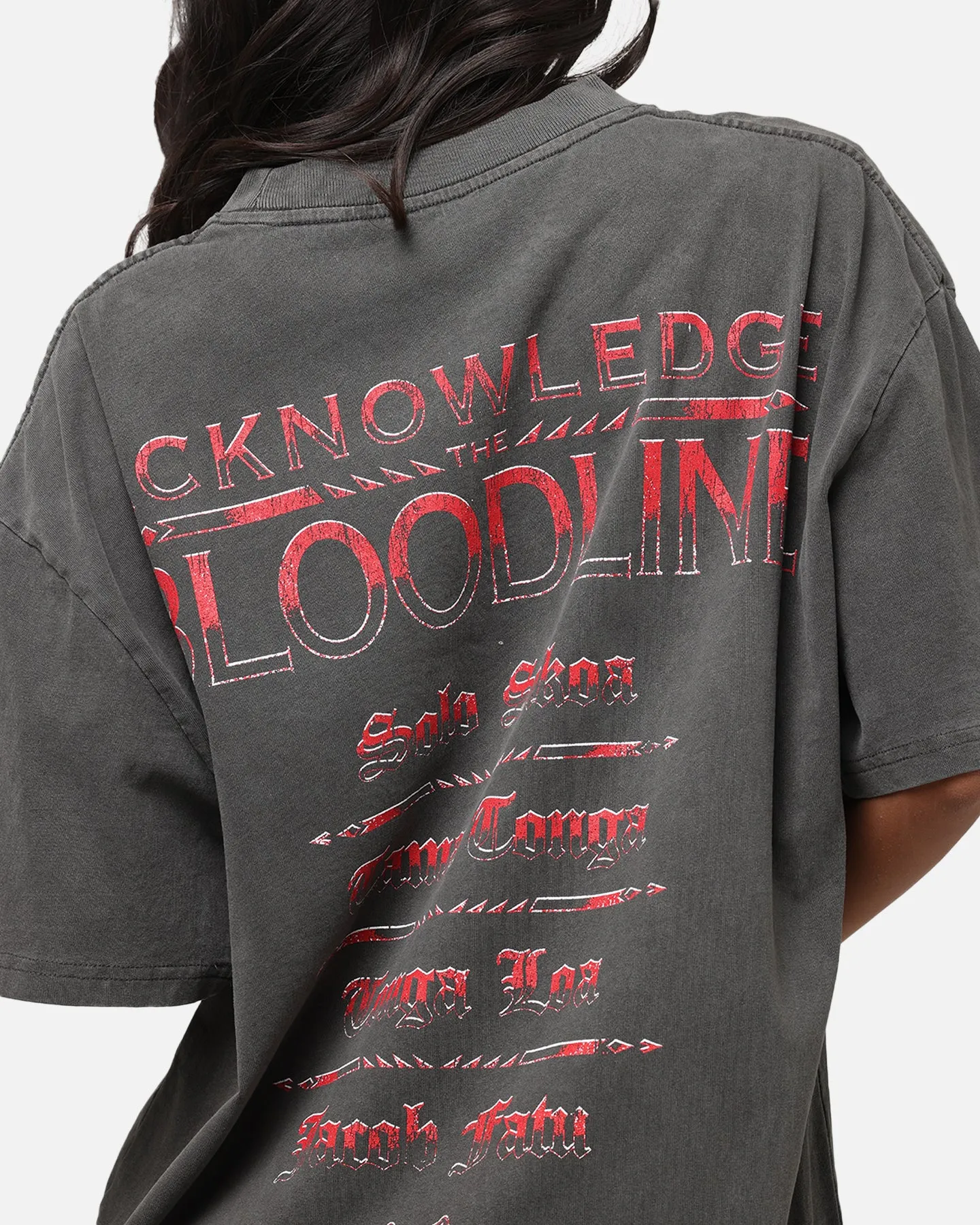 Culture Kings X WWE The Bloodline Heavy T-Shirt Black Wash