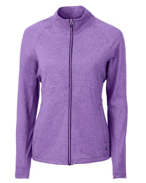 Cutter & Buck Adapt Eco Knit Heather Recycled Womens Full Zip
