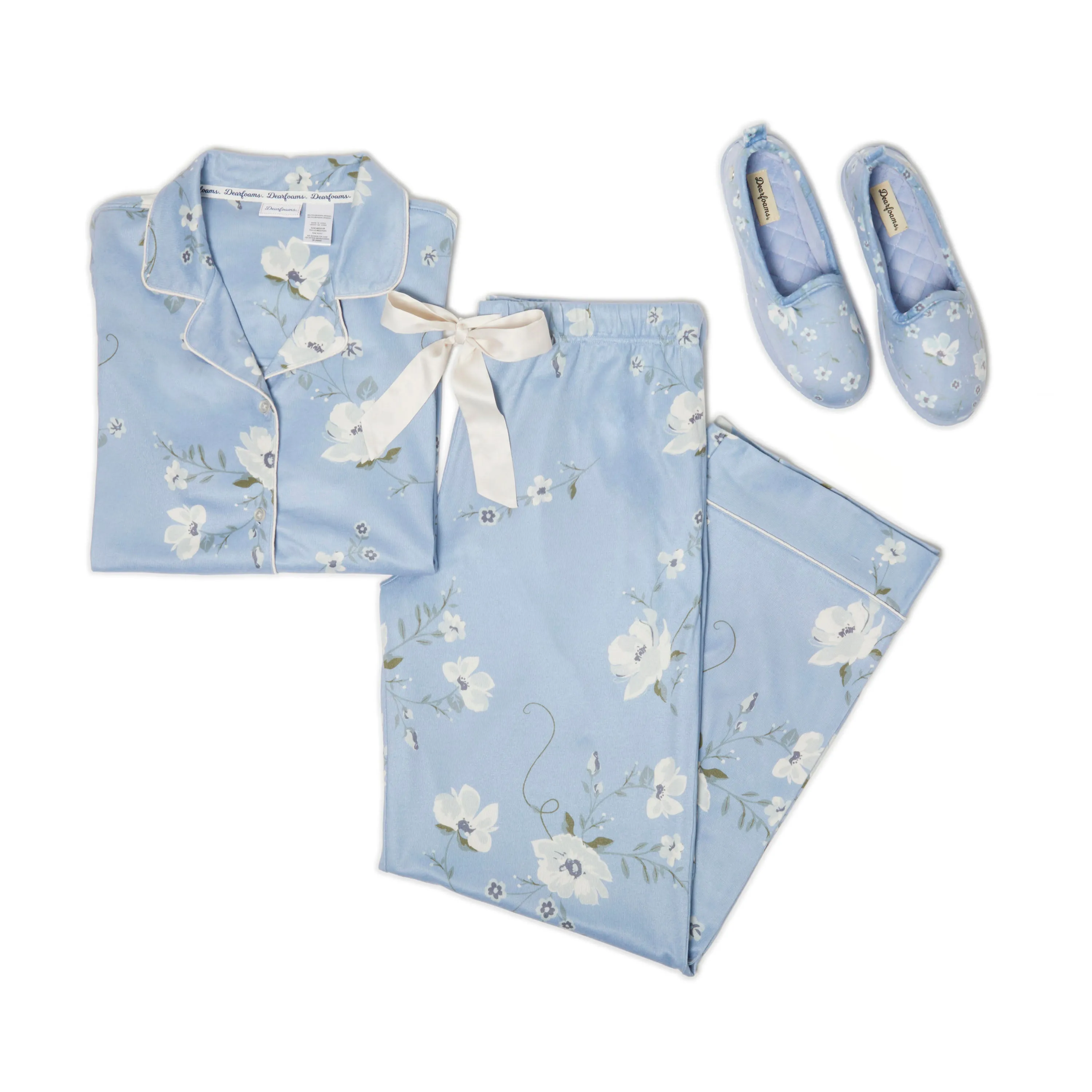 Dearfoams Women's Floral Two-Piece Pajama Set Pajamas