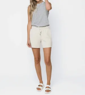 Diane Luxe Fleece Shorts In White