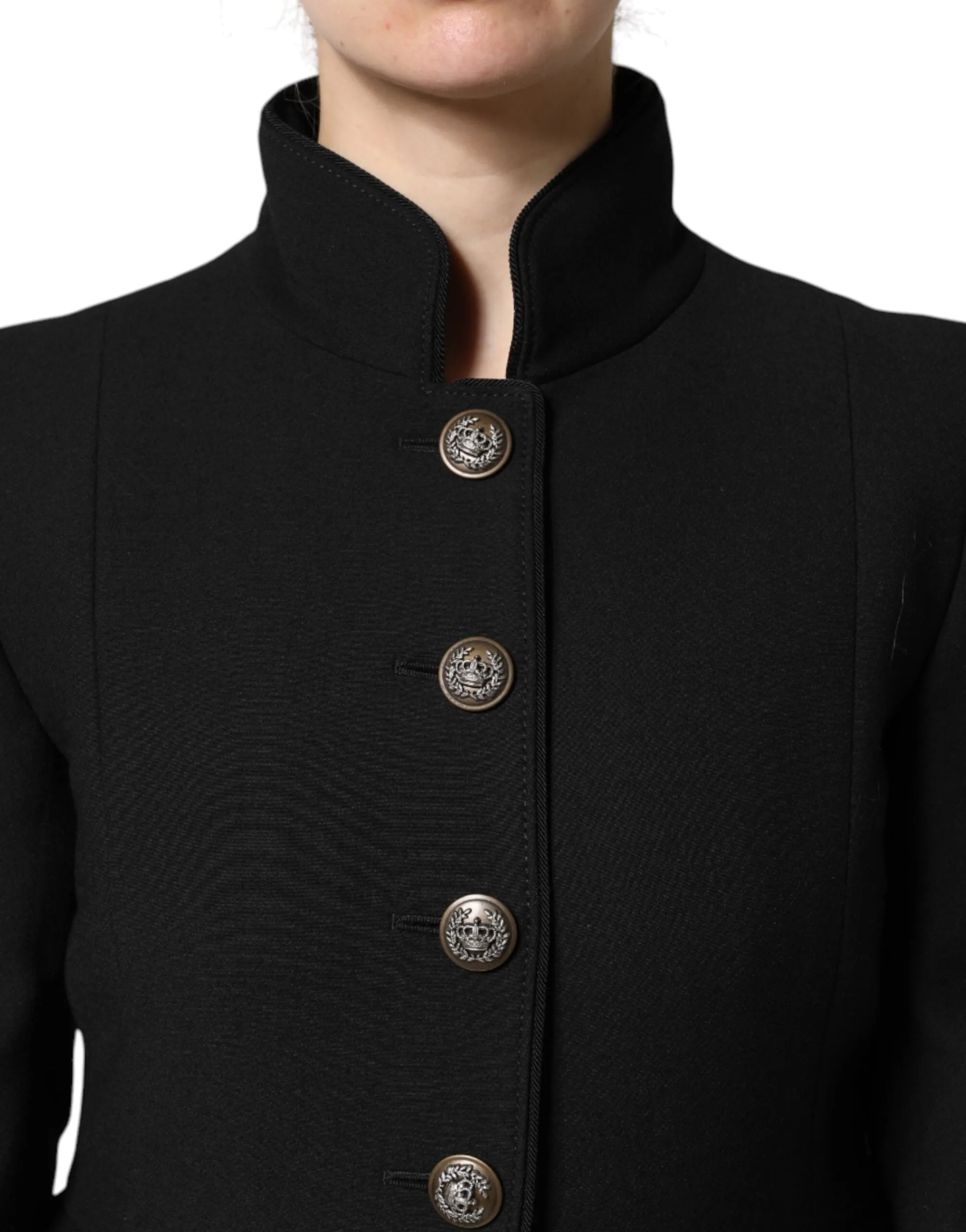Dolce & Gabbana Wool Single Breasted Trench Coat Women's Jacket