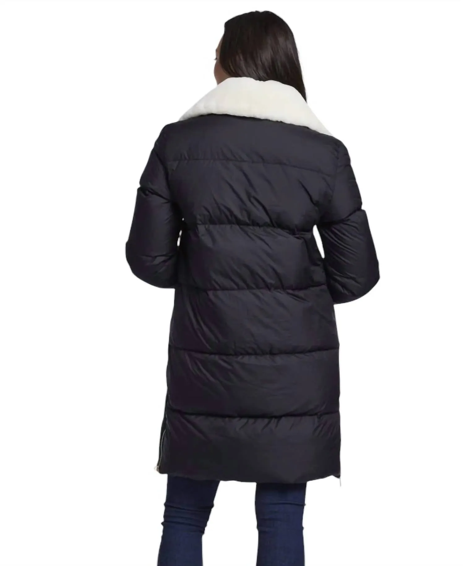 Down Coat In Black