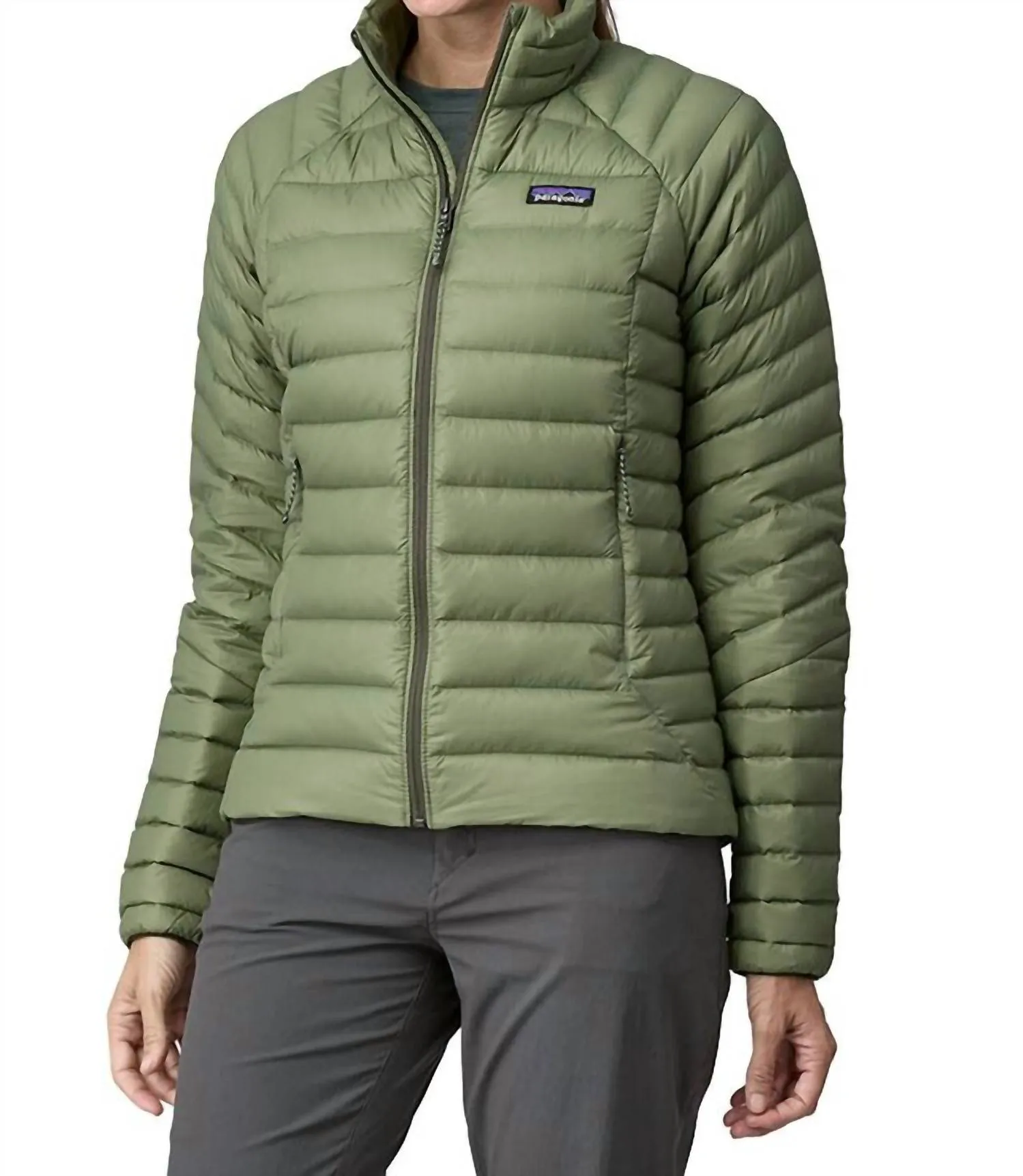 Down Sweater In Terrain Green